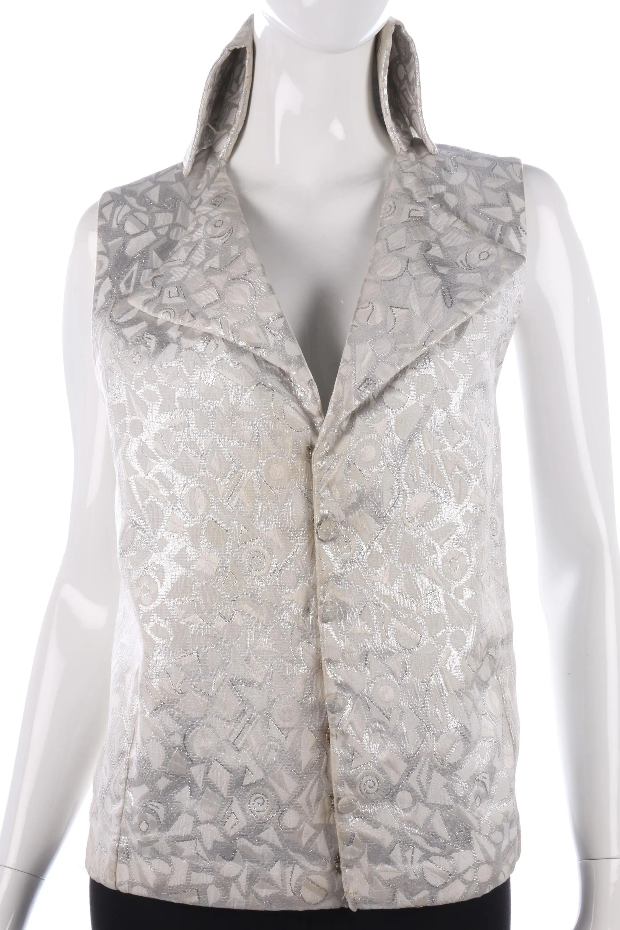 Fabulous vintage silver metallic waistcoat