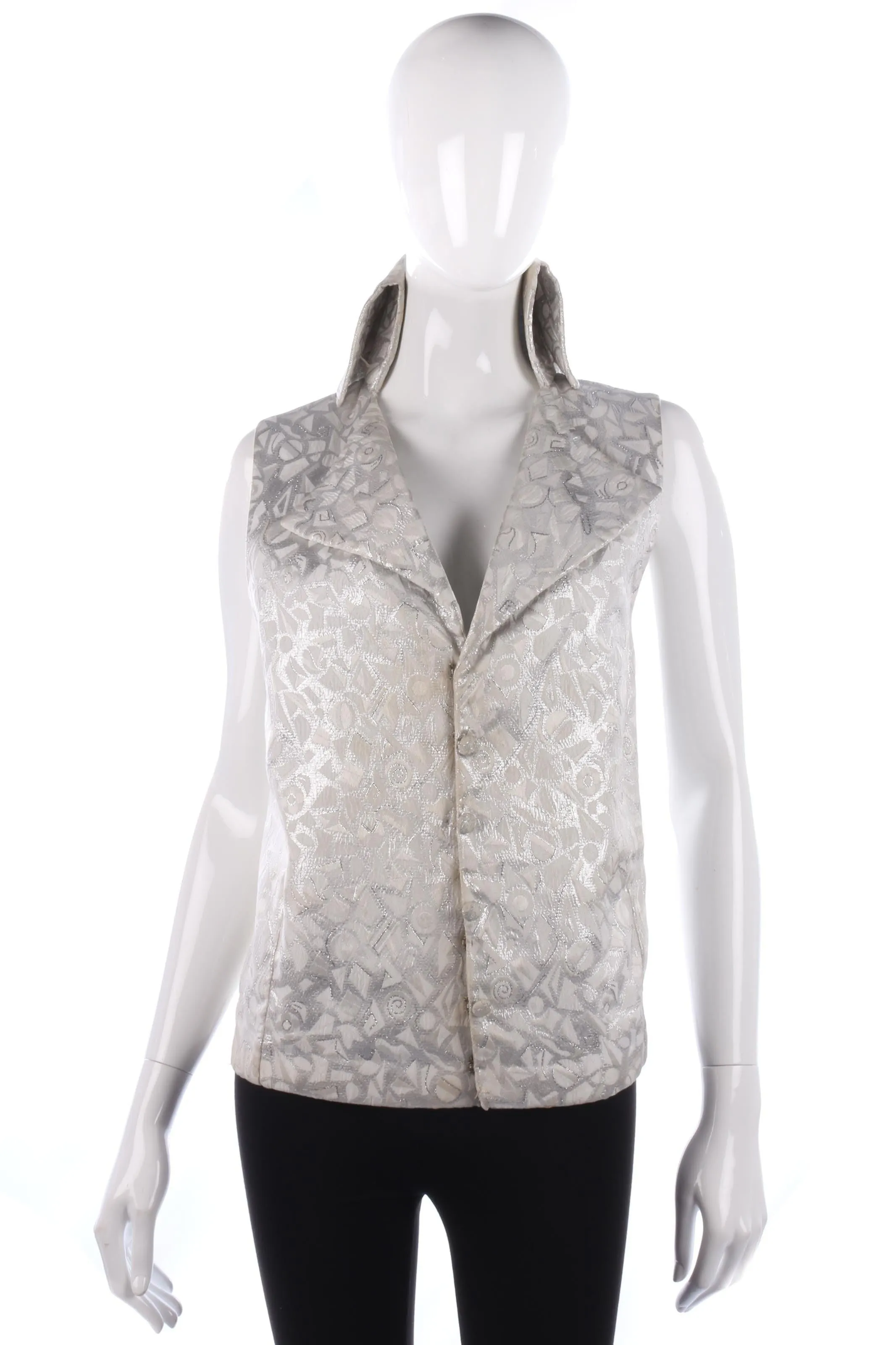 Fabulous vintage silver metallic waistcoat