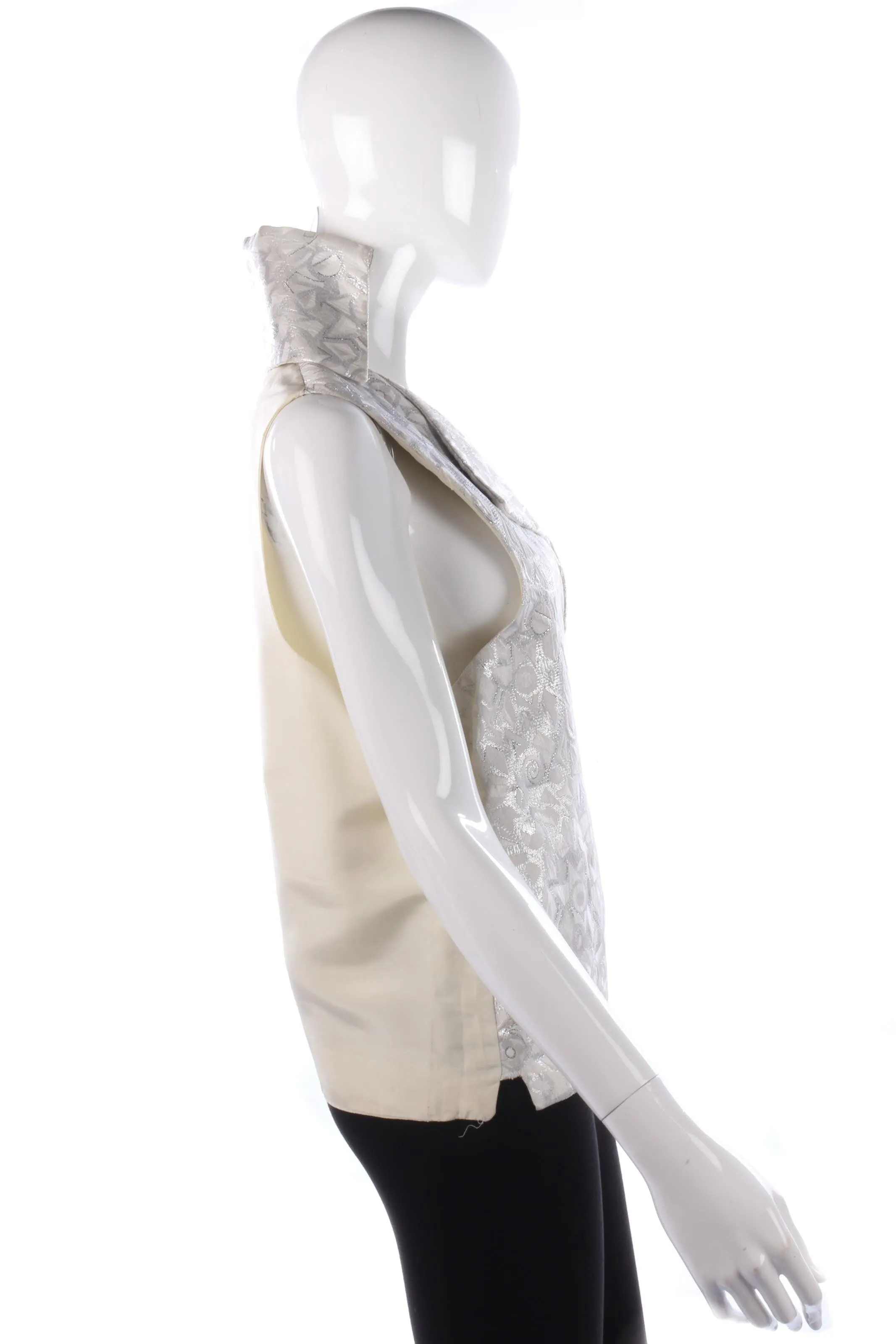 Fabulous vintage silver metallic waistcoat