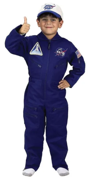 Flight Suit W Cap Chld Large 8-10  Costume