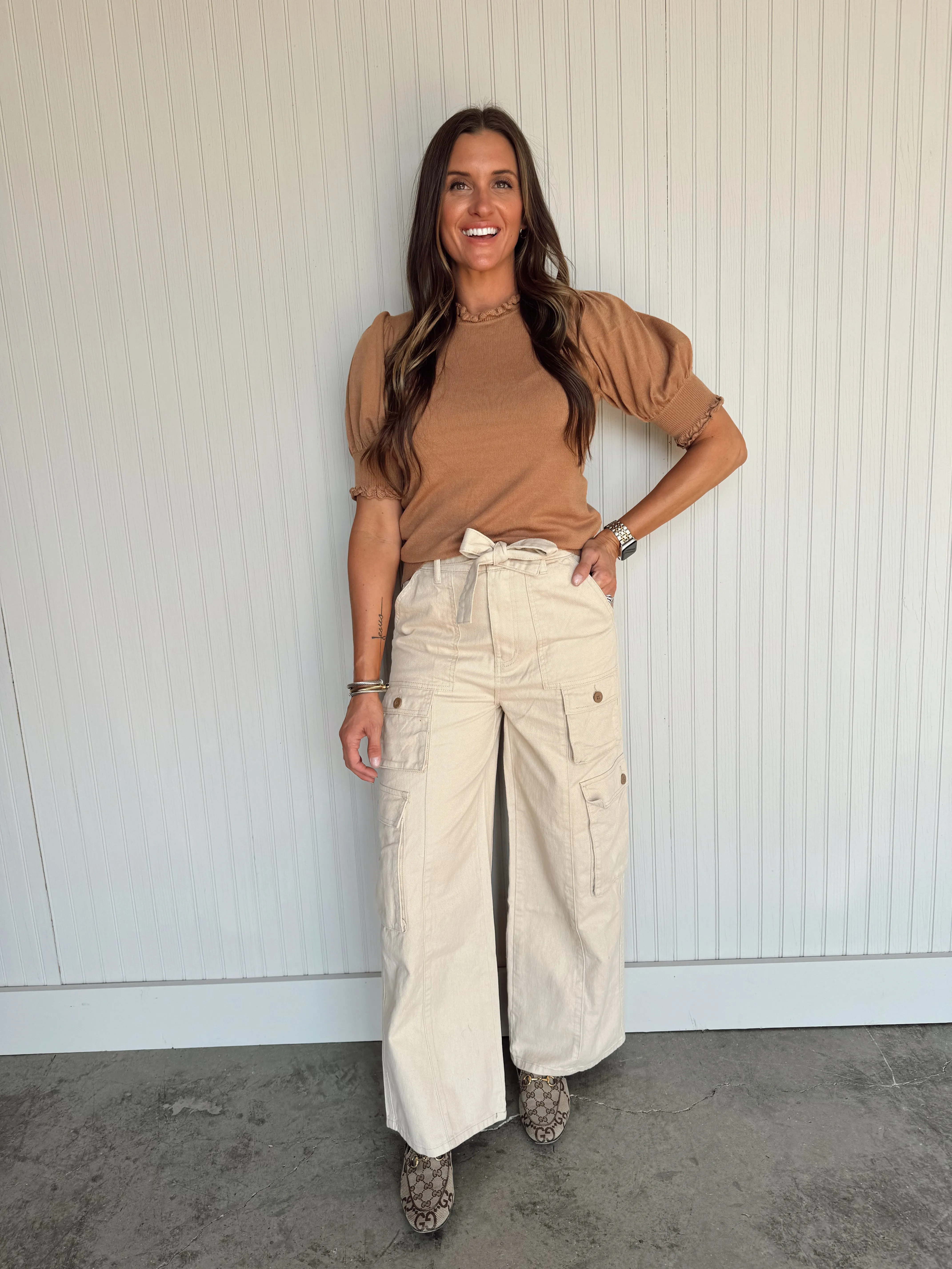Franny Belted Loose Fit Cargo Pants