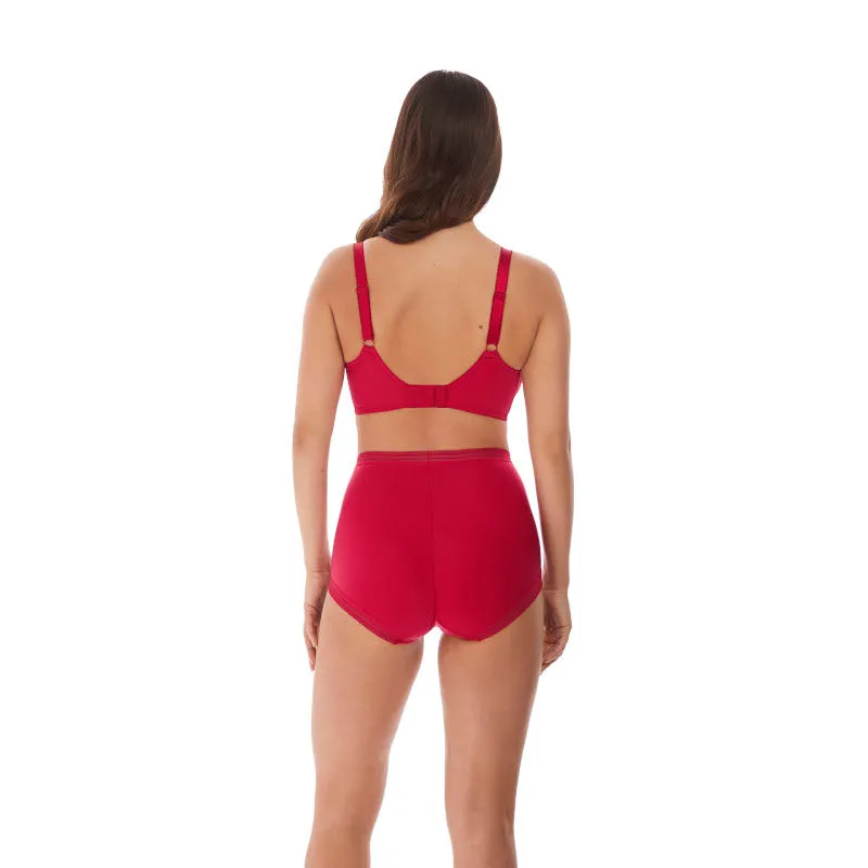 Fusion High Waist Brief Panty Red - Fantasie