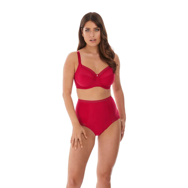 Fusion High Waist Brief Panty Red - Fantasie