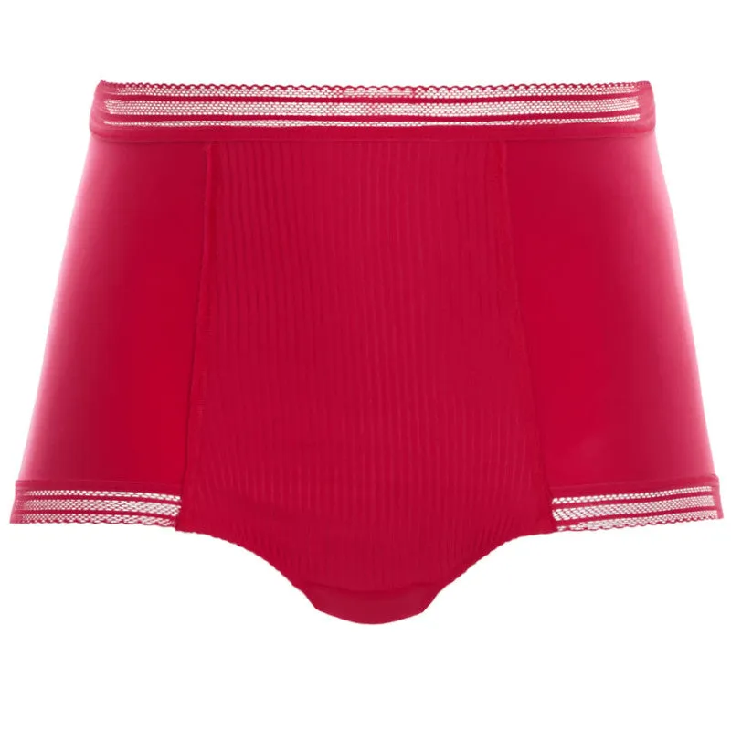 Fusion High Waist Brief Panty Red - Fantasie