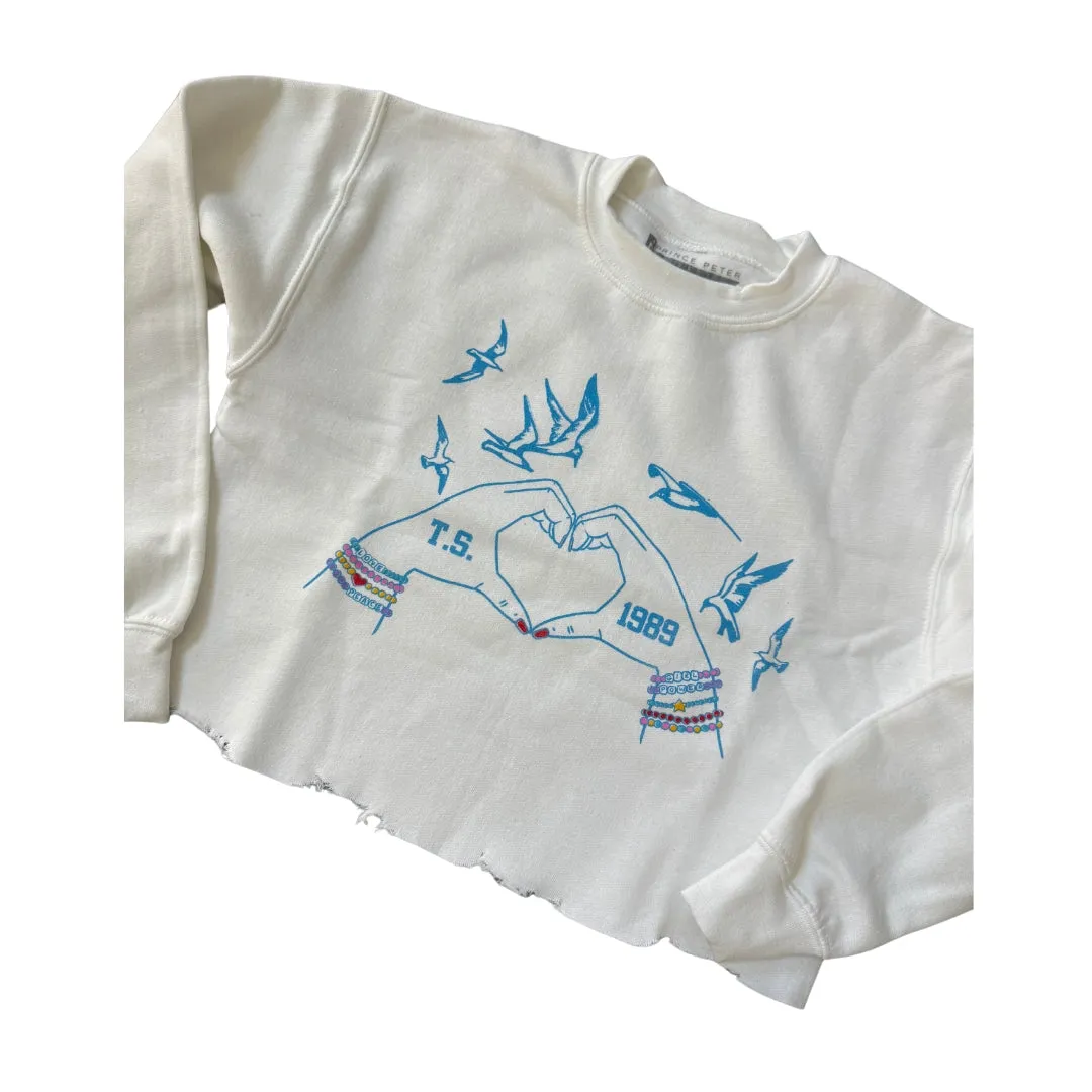 Girls SWIFTIE Bracelets Cropped Pullover