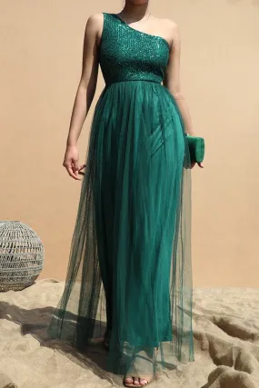 GLAM - O/S SEQUIN TULLE GOWN