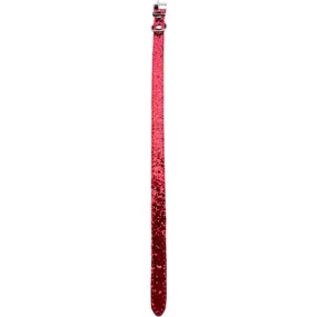 Glitter Dog Collar Large Red - Adjustable Sparkly Durable Pet Accessory
