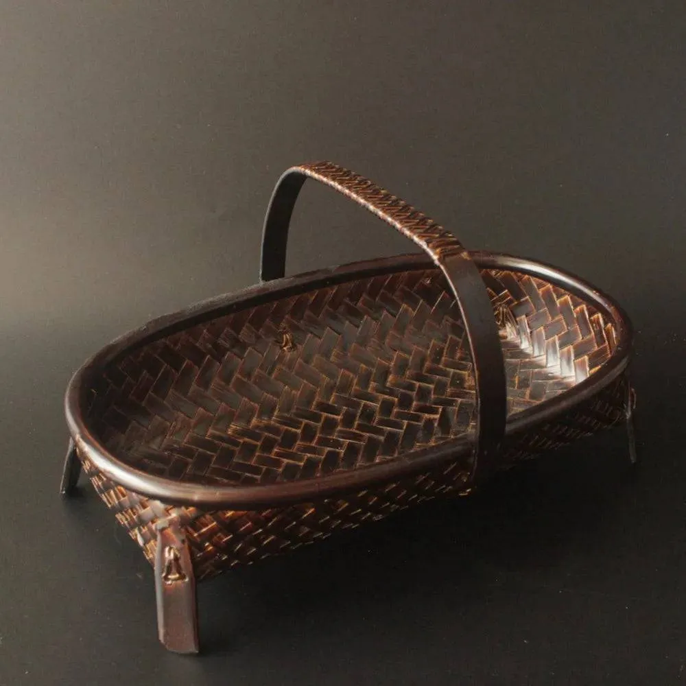 Handmade Bamboo Long Basket - Multi-Functional Bread Basket, Fruit Basket, Decorative Basket
