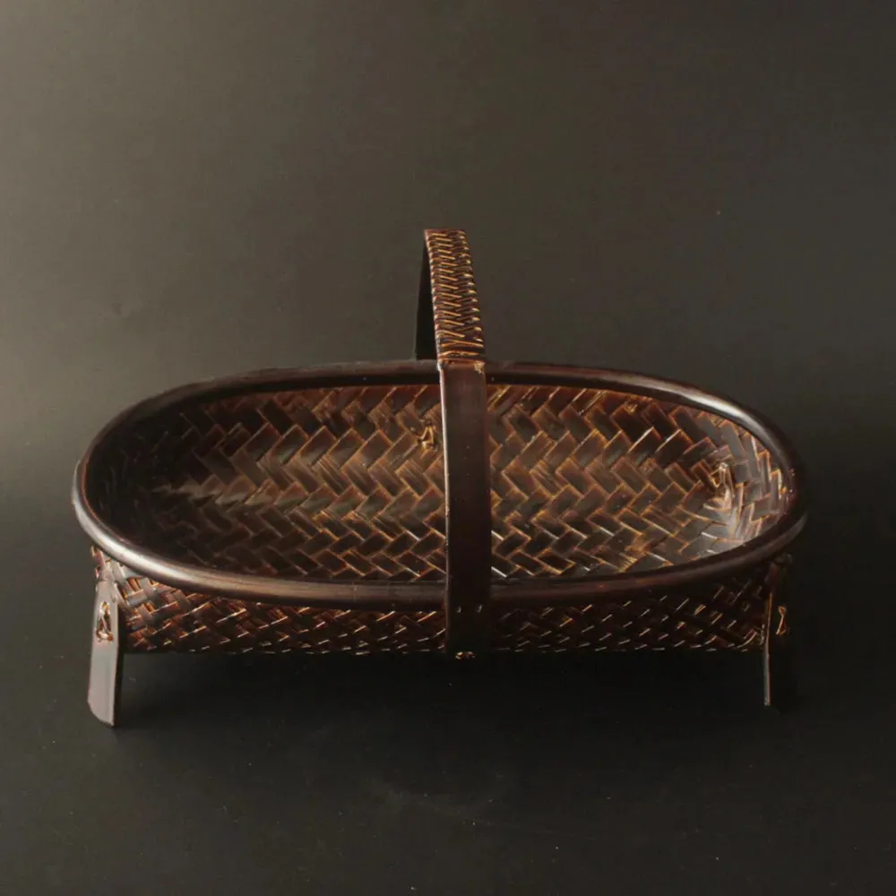 Handmade Bamboo Long Basket - Multi-Functional Bread Basket, Fruit Basket, Decorative Basket