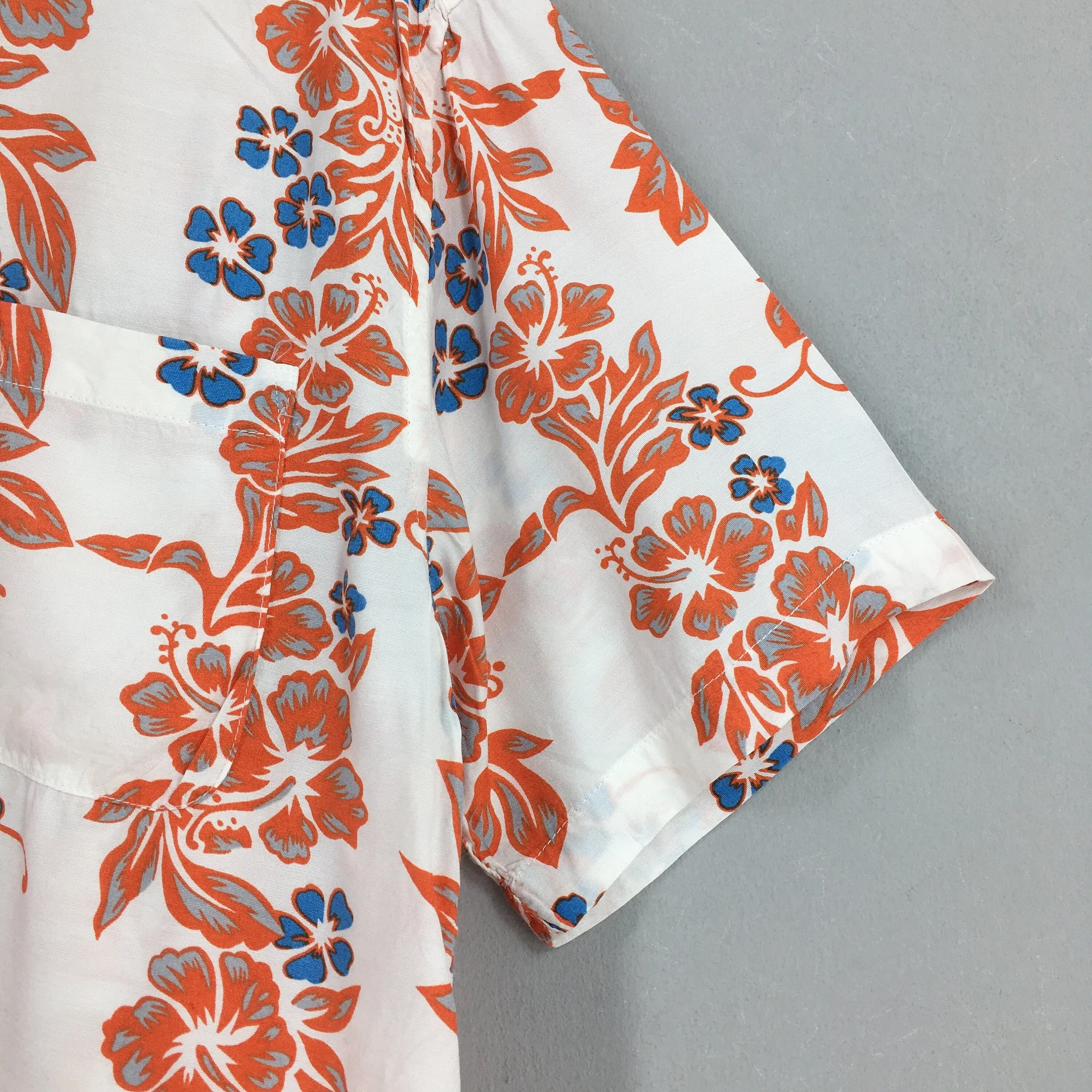 Hawaii Aloha Floral Printed Shirt Large
