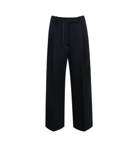 HIGH WAIST DOUBLE PLEAT TROUSER (WOMENS)