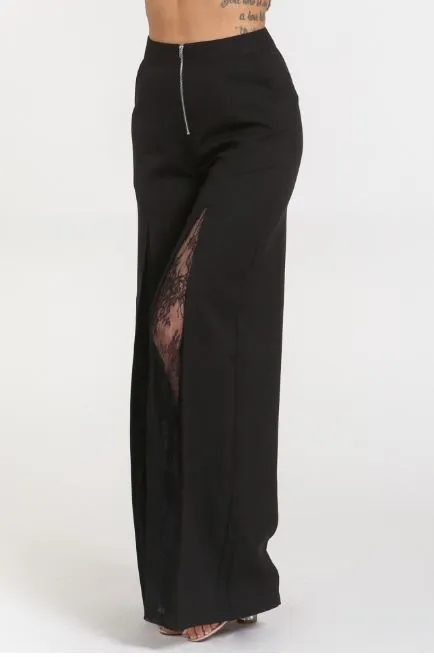High Waist Open Lace Pants