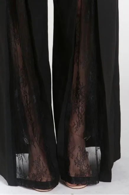 High Waist Open Lace Pants
