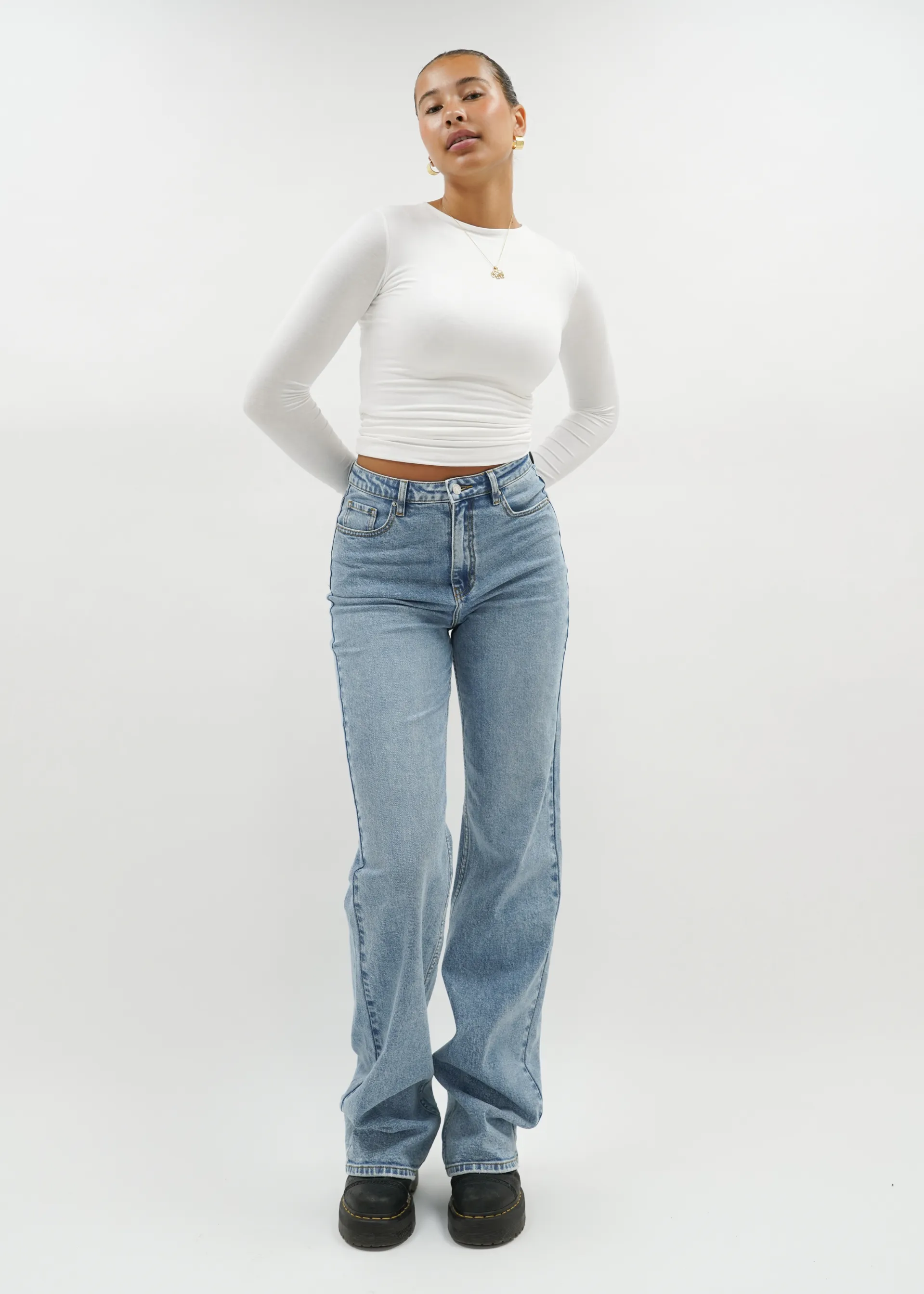 High waist wide leg jeans blue (TALL)