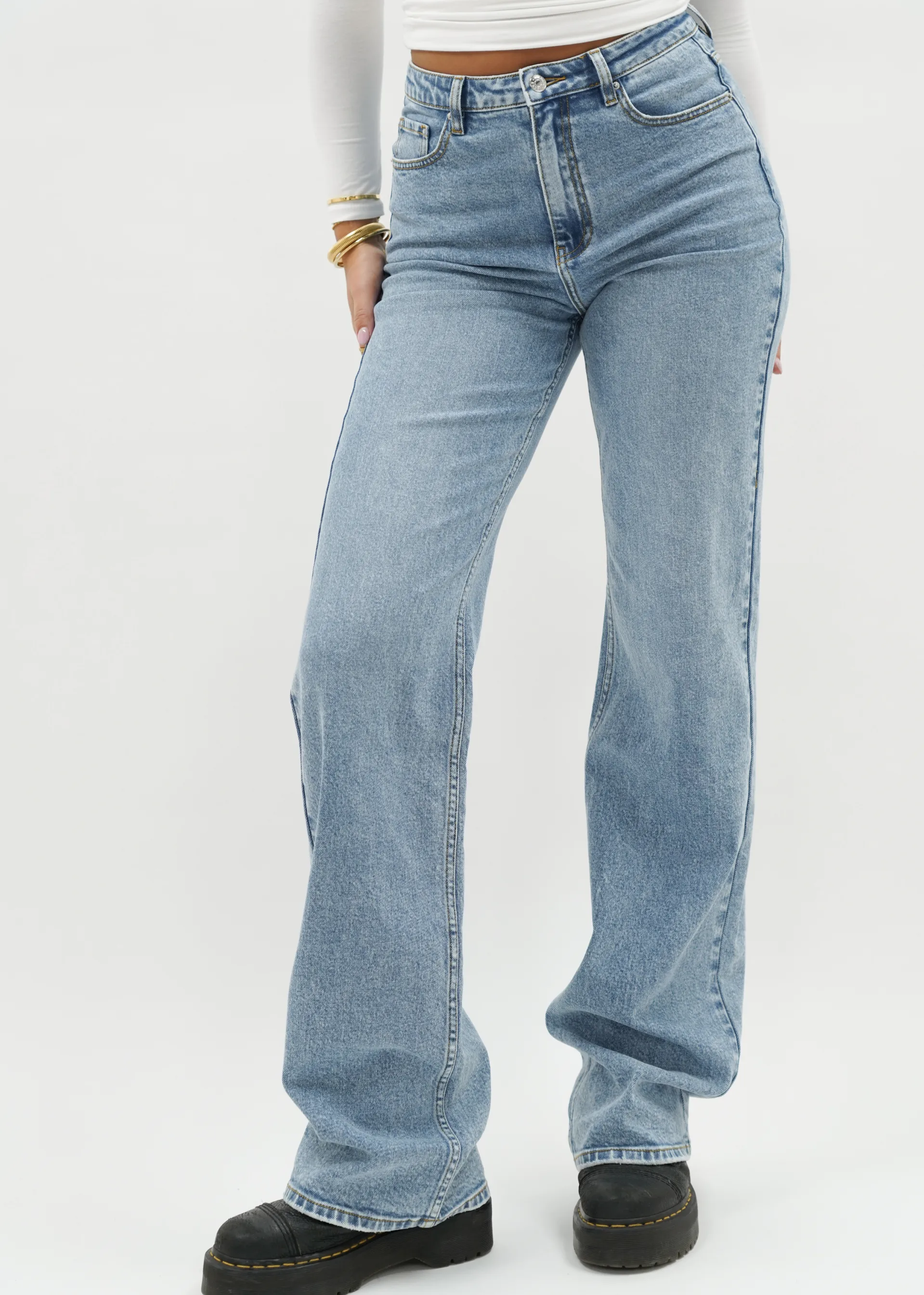 High waist wide leg jeans blue (TALL)