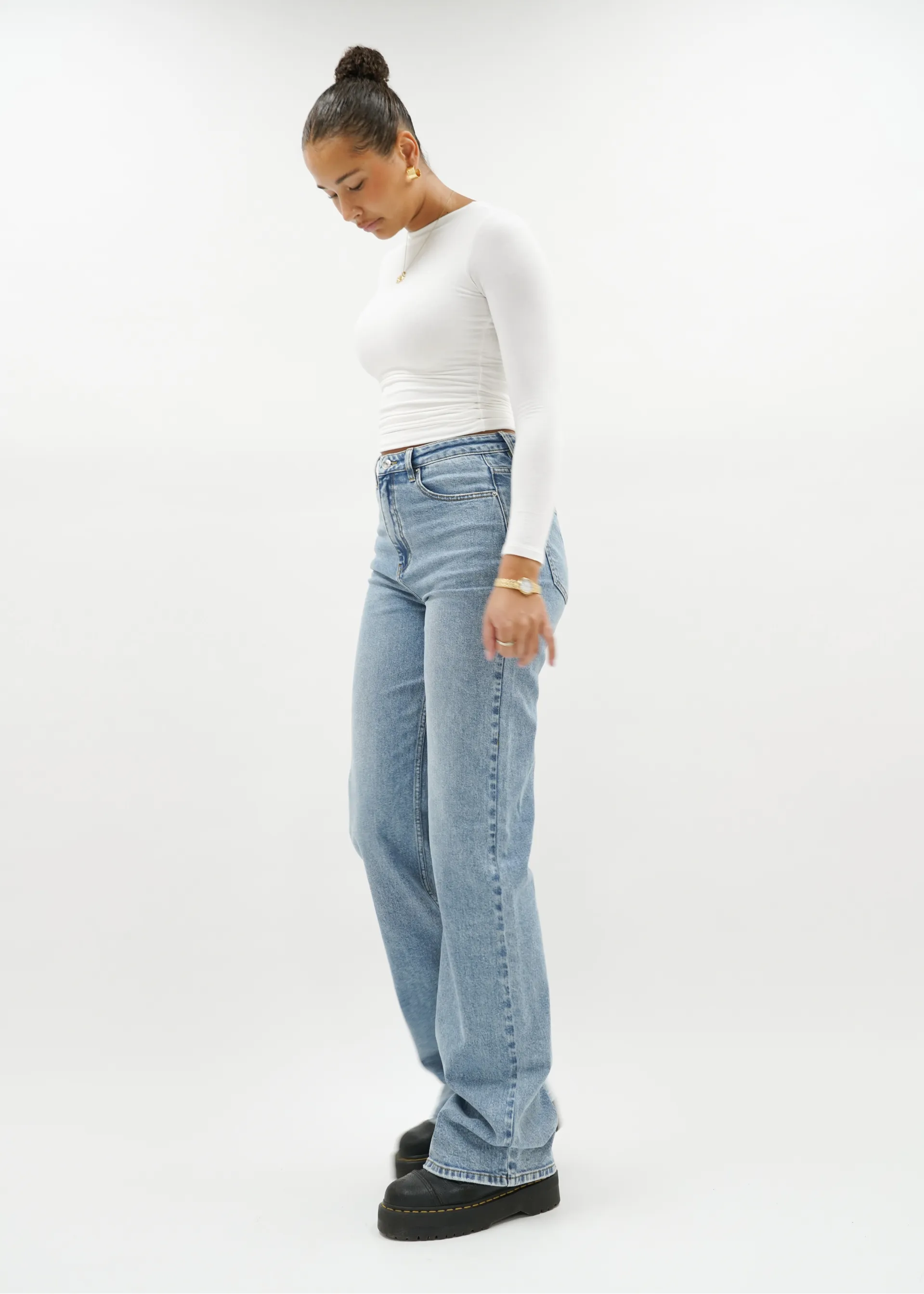 High waist wide leg jeans blue (TALL)