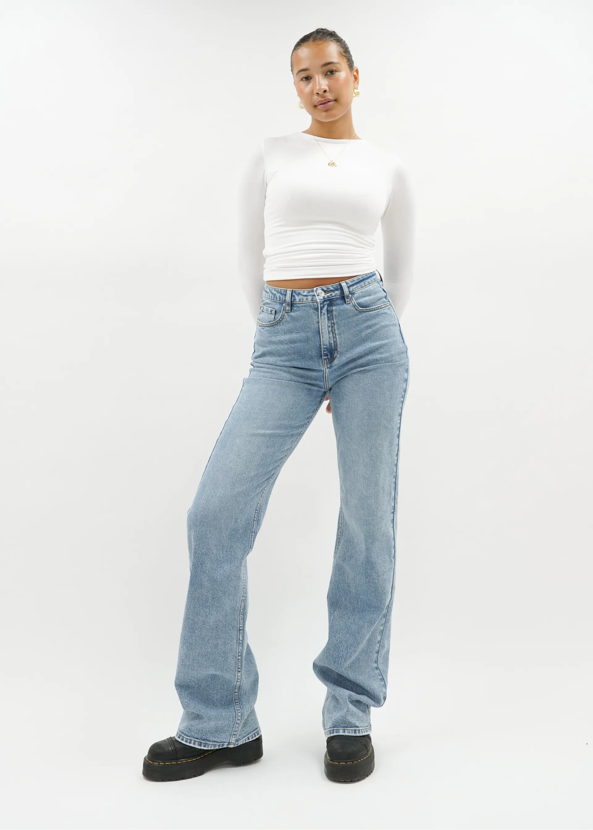 High waist wide leg jeans blue (TALL)