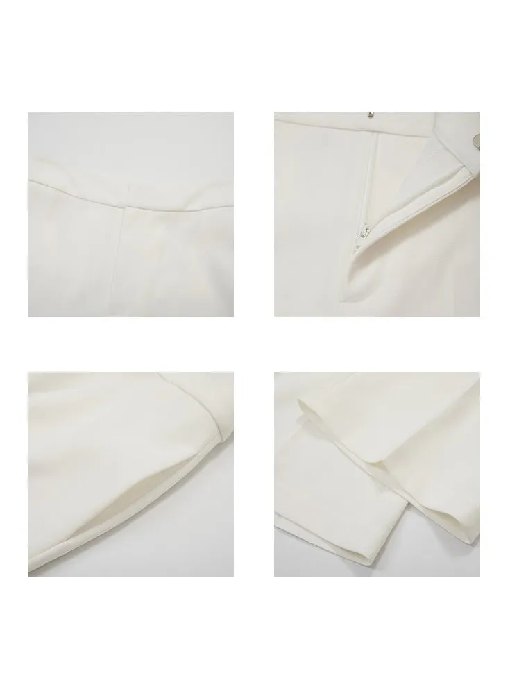 High Waist Wide-Leg Straight Pants