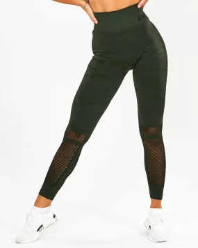 ICIW Seamless Tights Camo - Dark Green