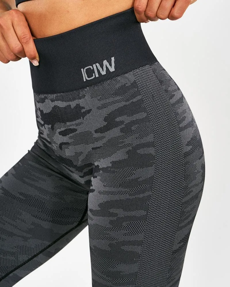 ICIW Seamless Tights Camo - Dark Grey