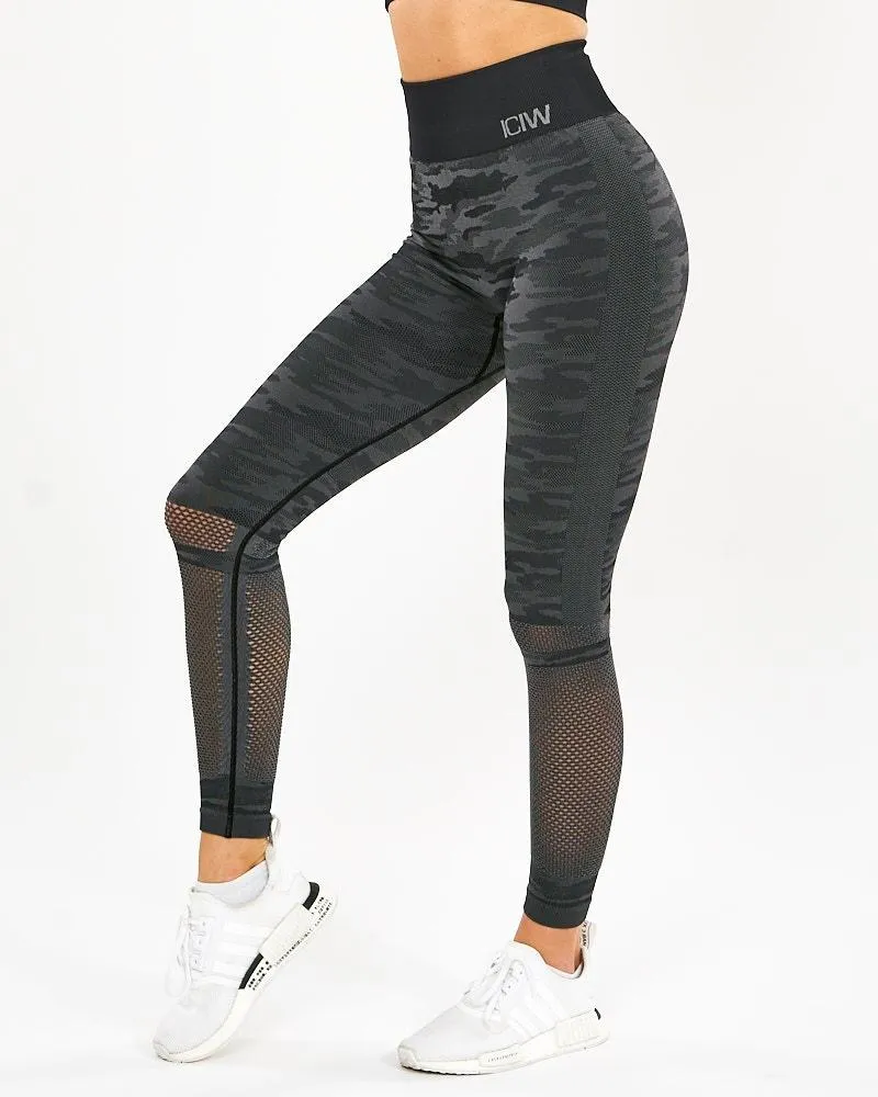 ICIW Seamless Tights Camo - Dark Grey