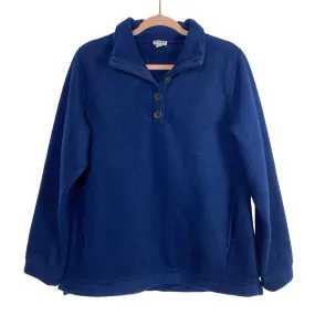 J Crew Navy Fleece Pullover- Size M