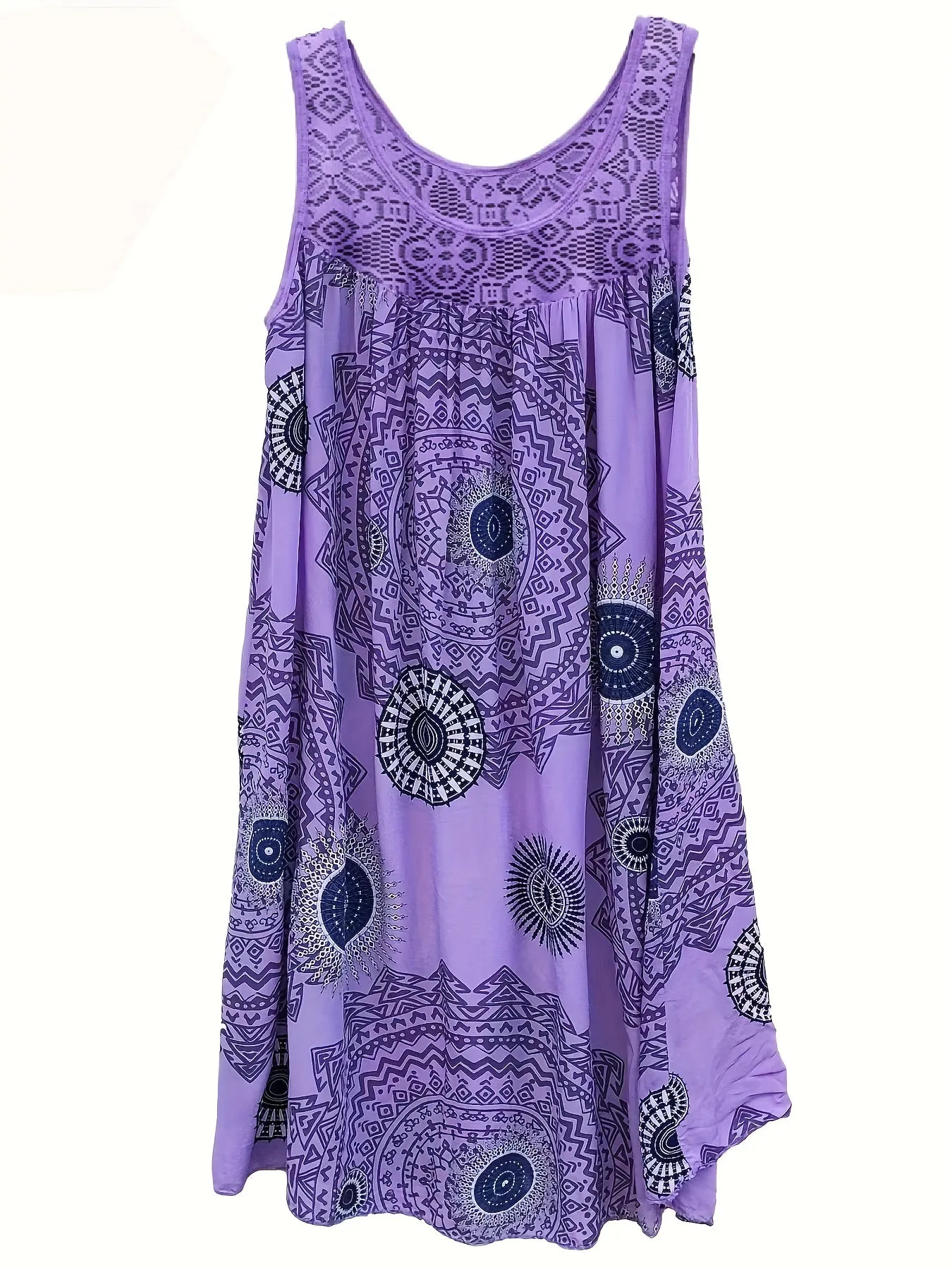 Jane™ Floral Print Eyelet Maxi Tank Dress