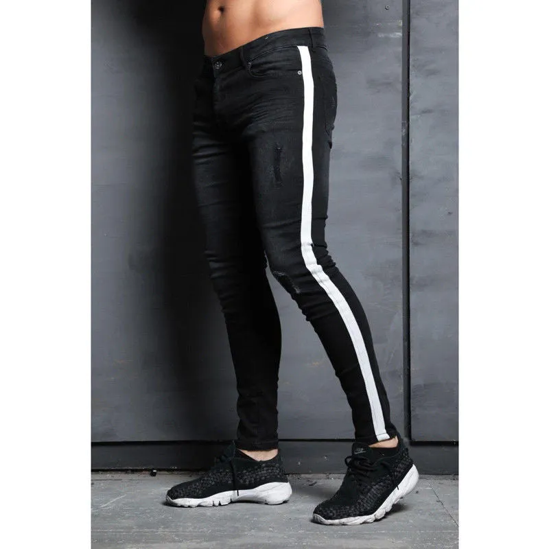 Jeans For Men New Fashion Knee Holes