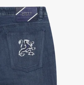 Jeans mit grau Logo