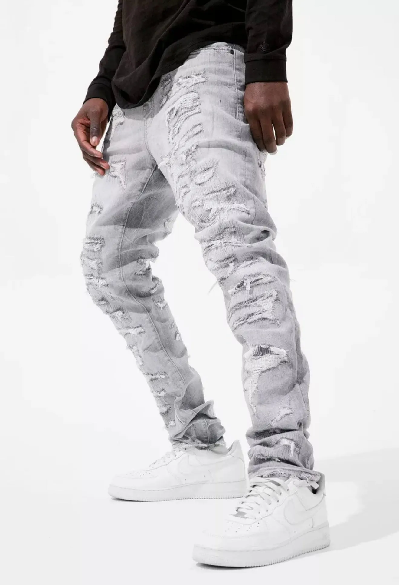Jordan Craig Sean Fit Frankenstein Denim Jeans Cement Wash