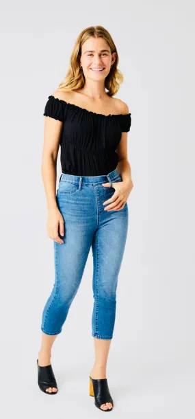 Judy Blue Cool Denim Pull on Capri