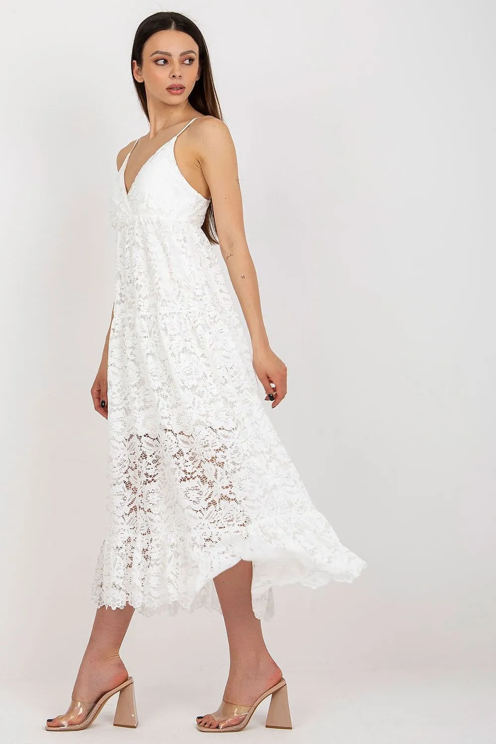 Lace dress with adjustable straps
