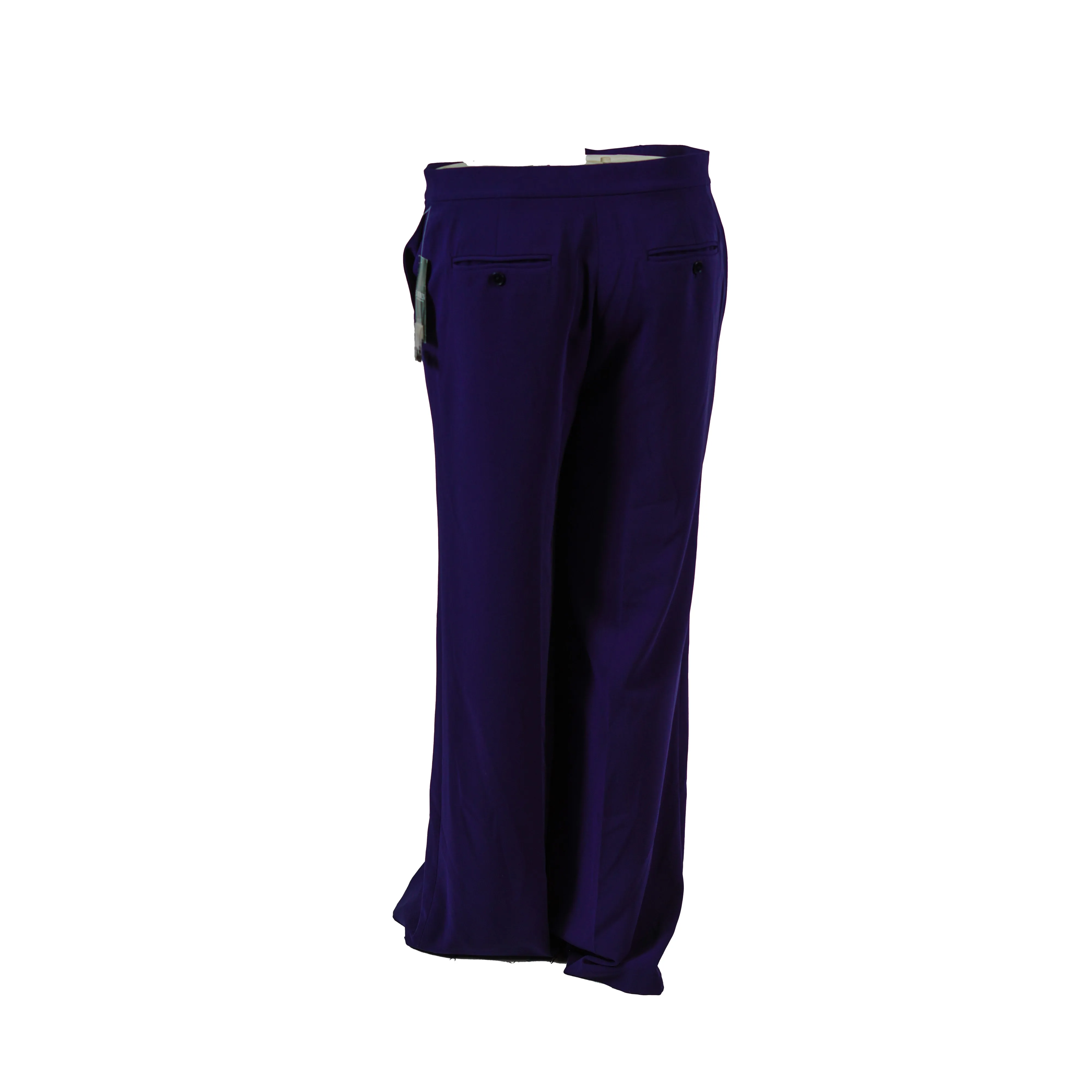 Lauren Ralph Lauren Women's Wide Leg Flat Front Pants Navy Blue Size 12