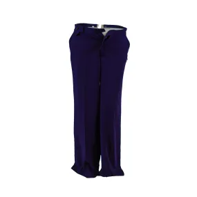 Lauren Ralph Lauren Women's Wide Leg Flat Front Pants Navy Blue Size 12