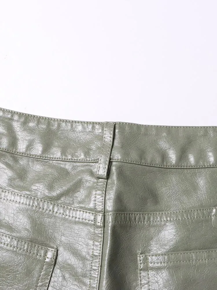 Leather Cargo Pants