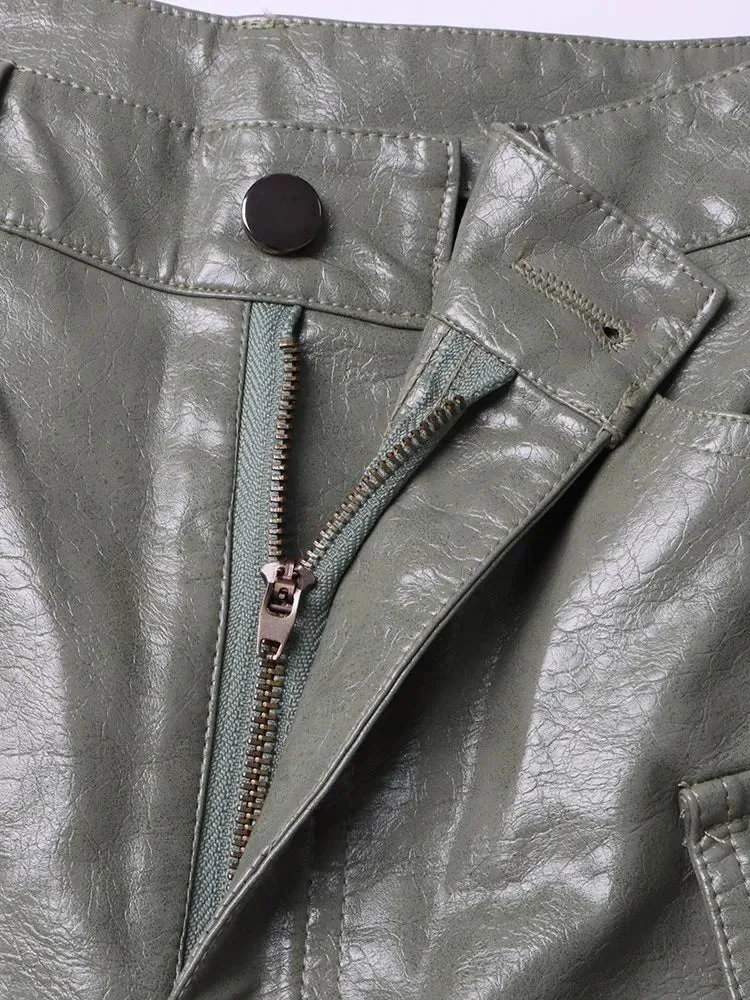 Leather Cargo Pants