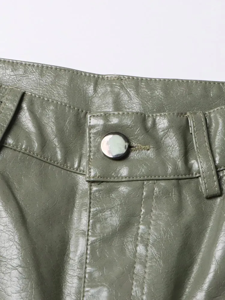 Leather Cargo Pants