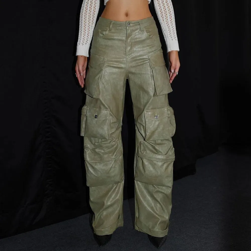 Leather Cargo Pants