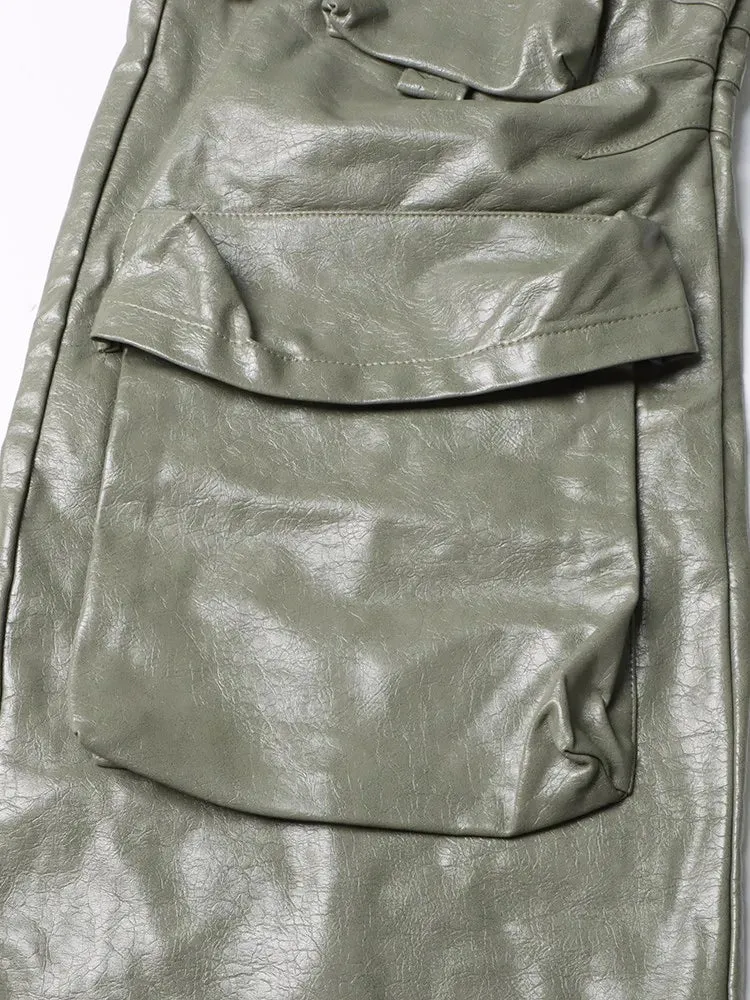 Leather Cargo Pants