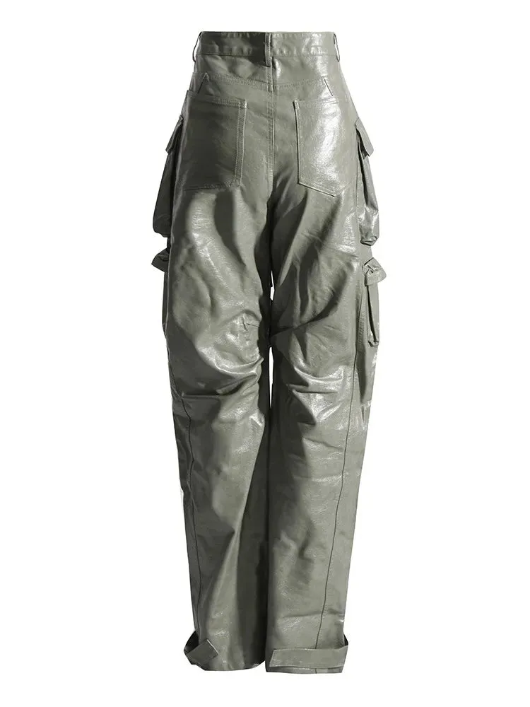Leather Cargo Pants