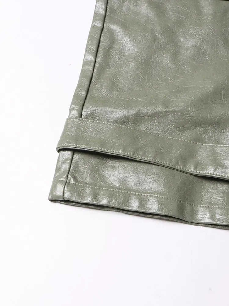 Leather Cargo Pants