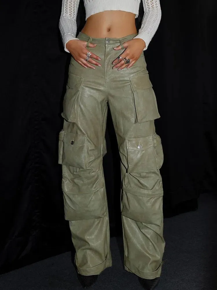 Leather Cargo Pants