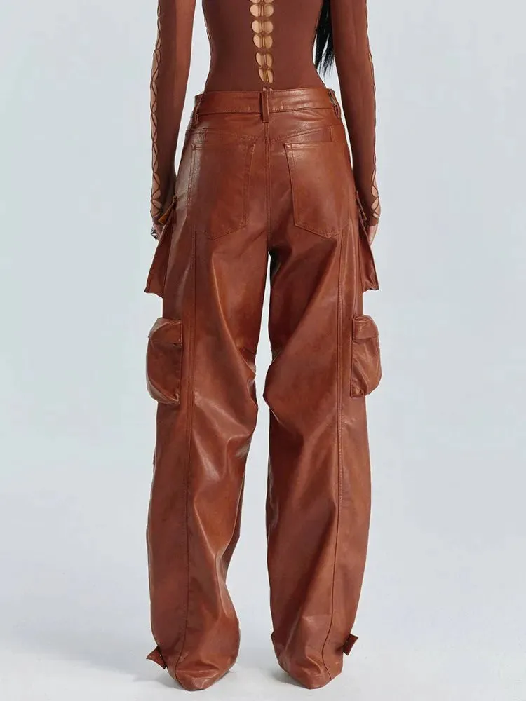Leather Cargo Pants