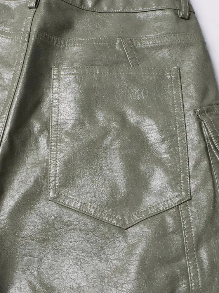 Leather Cargo Pants