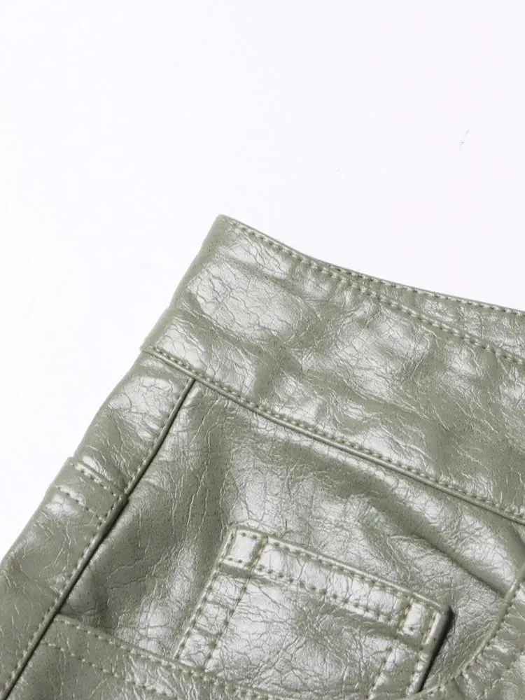 Leather Cargo Pants
