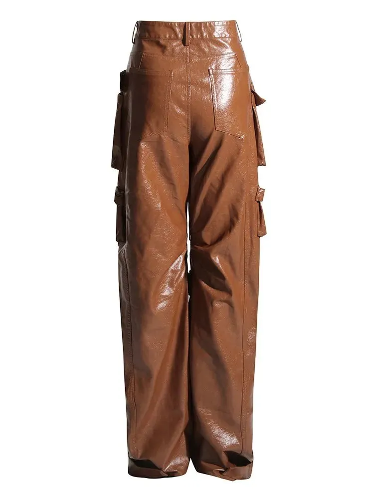 Leather Cargo Pants