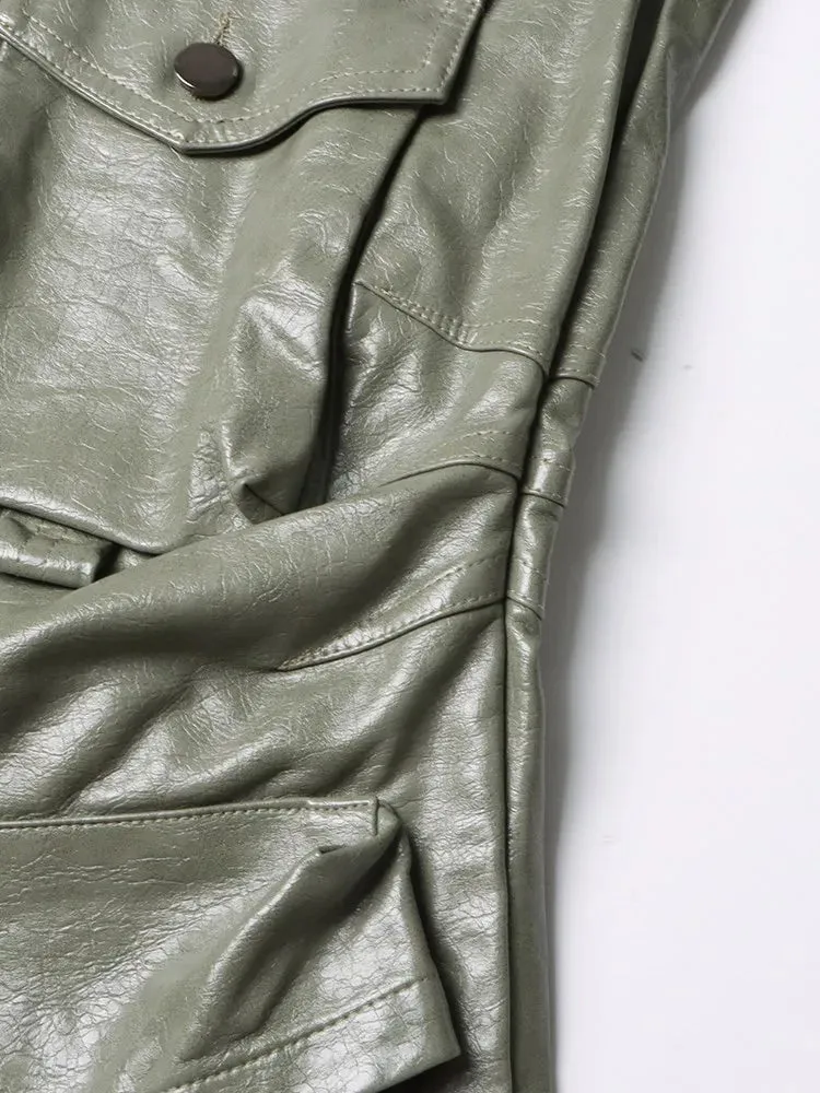 Leather Cargo Pants