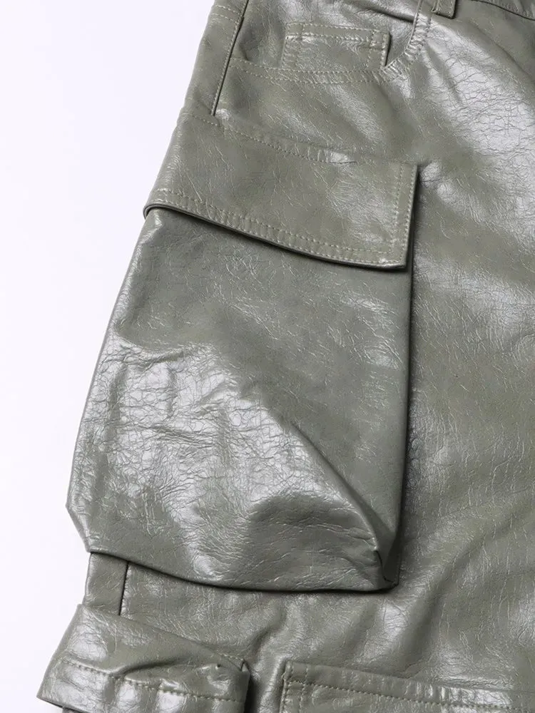 Leather Cargo Pants