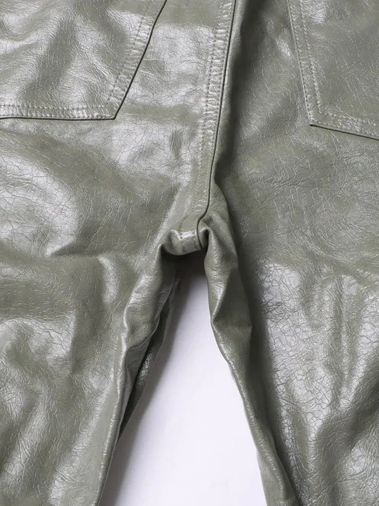 Leather Cargo Pants