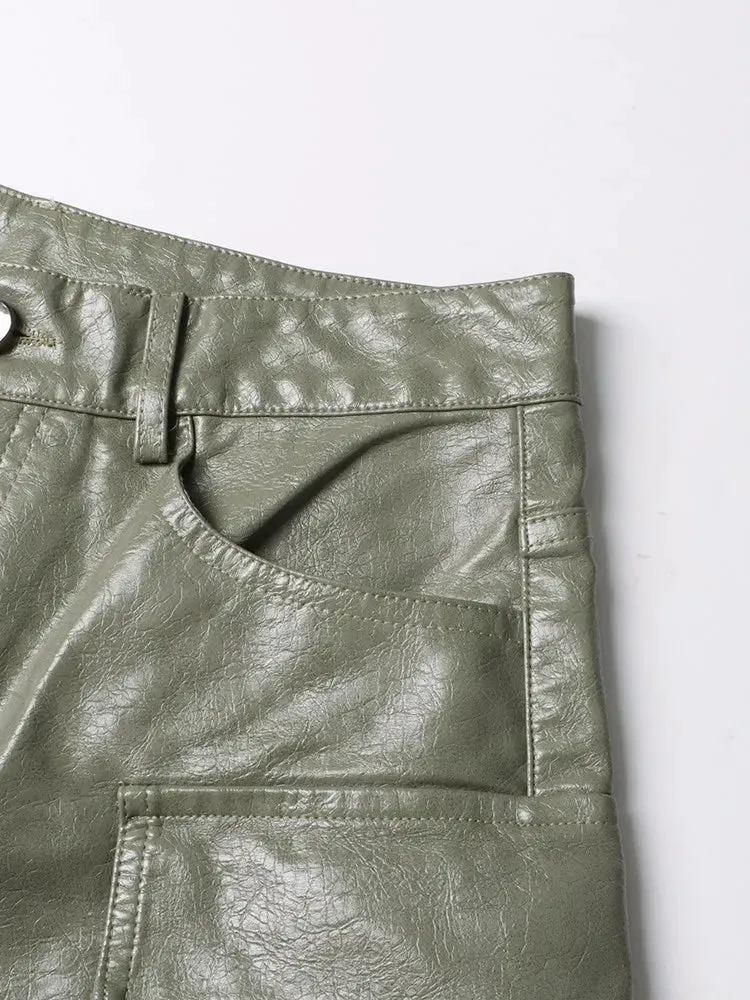 Leather Cargo Pants
